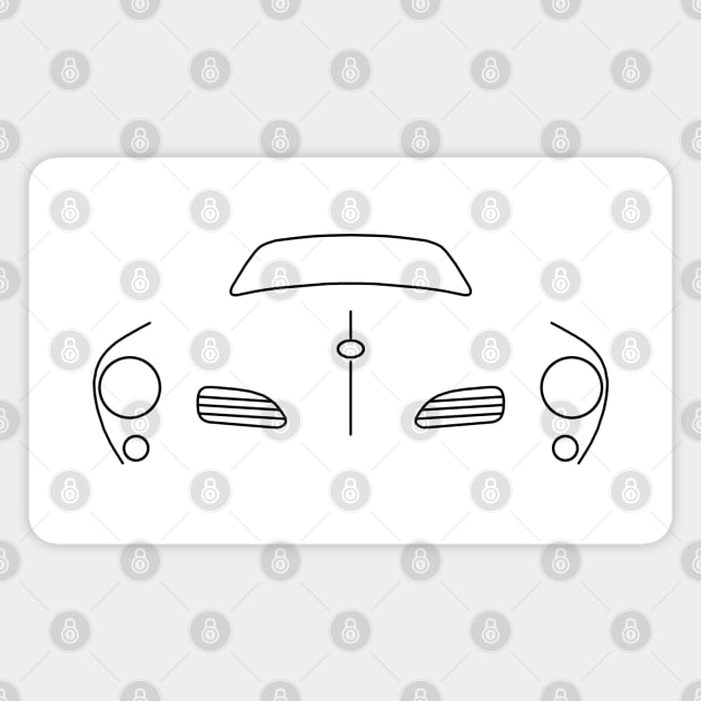 Karmann Ghia outline graphic (black) Magnet by soitwouldseem